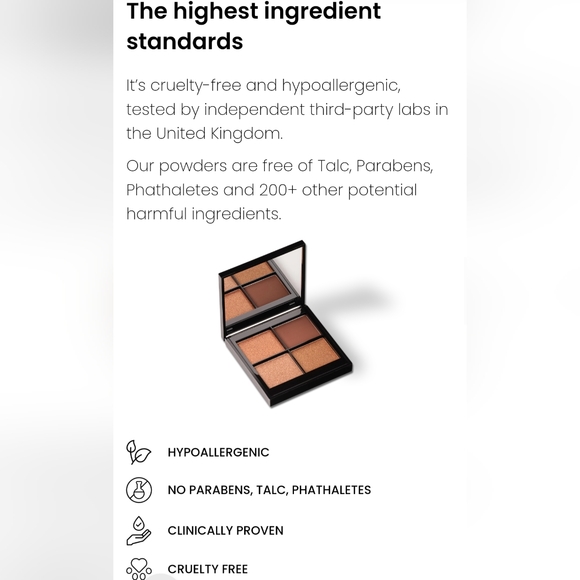 5/75$ PHASE ZERO MAKE UP - Quad Eyeshadow Palette in Santorini - Picture 16 of 16